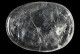 1.8" Polished Clear Quartz Flat Pocket Stone  - Photo 2
